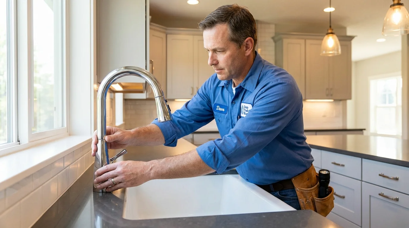 Kitchen faucet installation by Johns Plumbing LLC in Havana
